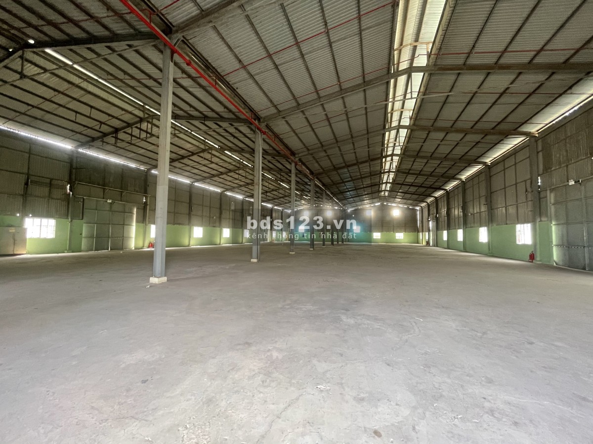 Cho thuê kho xưởng 1500m2, 2500m2, 5000m2, 8000m2 đoạn QL 1A, Mỹ Yên, Bến Lức giáp với Bình Chánh