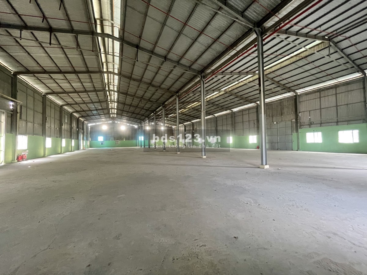 Cho thuê kho xưởng 1500m2, 2500m2, 5000m2, 8000m2 đoạn QL 1A, Mỹ Yên, Bến Lức giáp với Bình Chánh