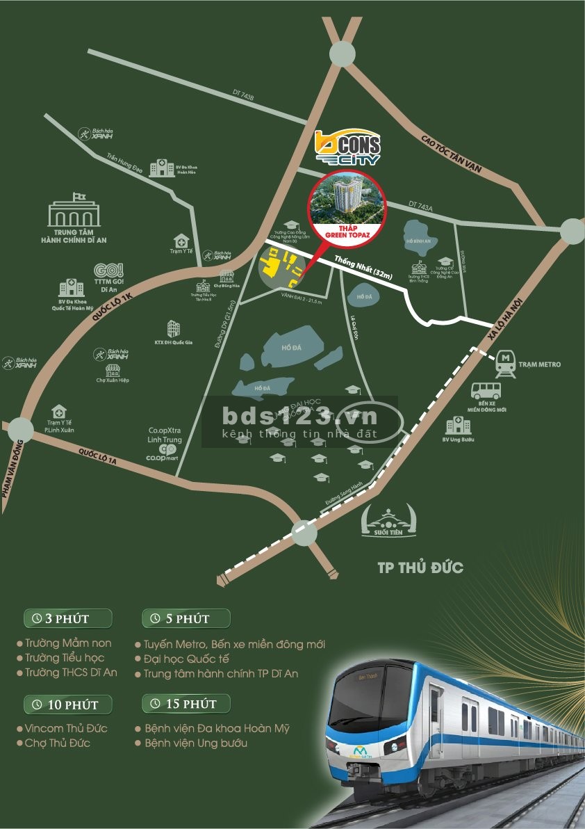 Bcons city - chỉ 350tr - có nhà trung tâm thành phố