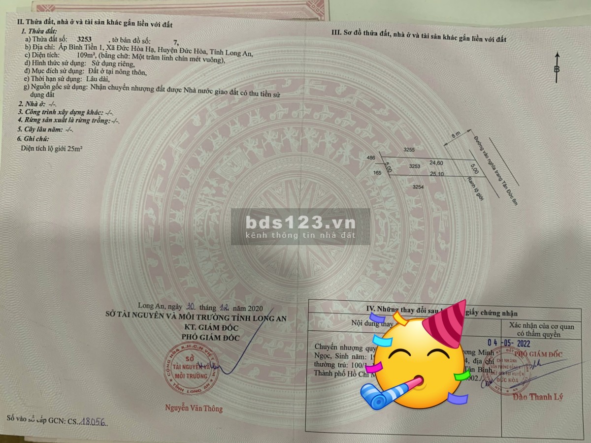 Chính chủ cần bán mặt tiền đường 2 chấm than . 5×25 sổ hồng riêng công chứng trong ngày