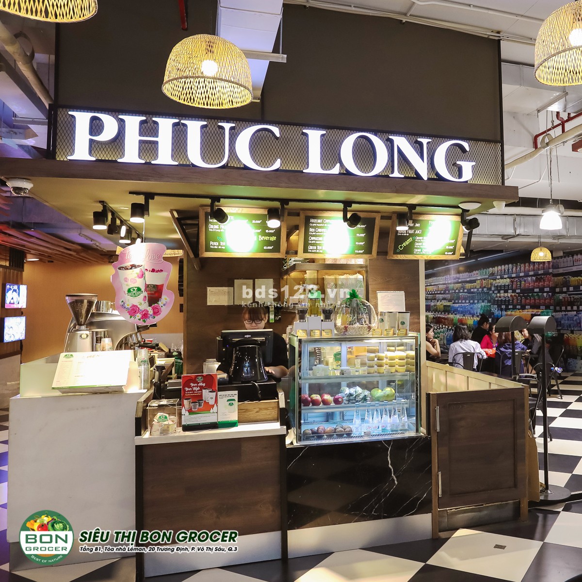 Cho thuê quầy ẩm thực khu foodcourt tại siêu thị Bon Grocer - Vị trí trung tâm quận 3