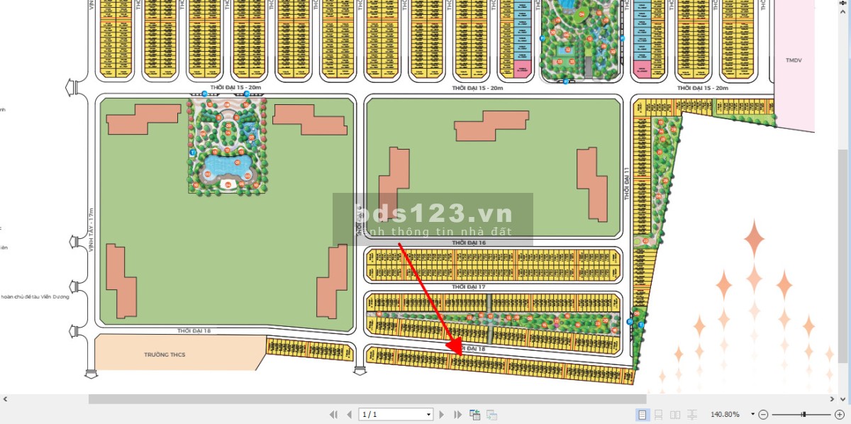 Bán liền kề dãy Thời Đại 18 giá tốt nhất Vinhomes Ocean Park 3- The Crown giá 6,3 tỷ