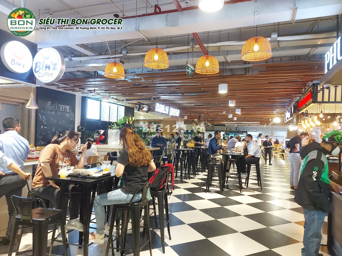 Cho thuê quầy ẩm thực khu foodcourt tại siêu thị Bon Grocer - Vị trí trung tâm quận 3