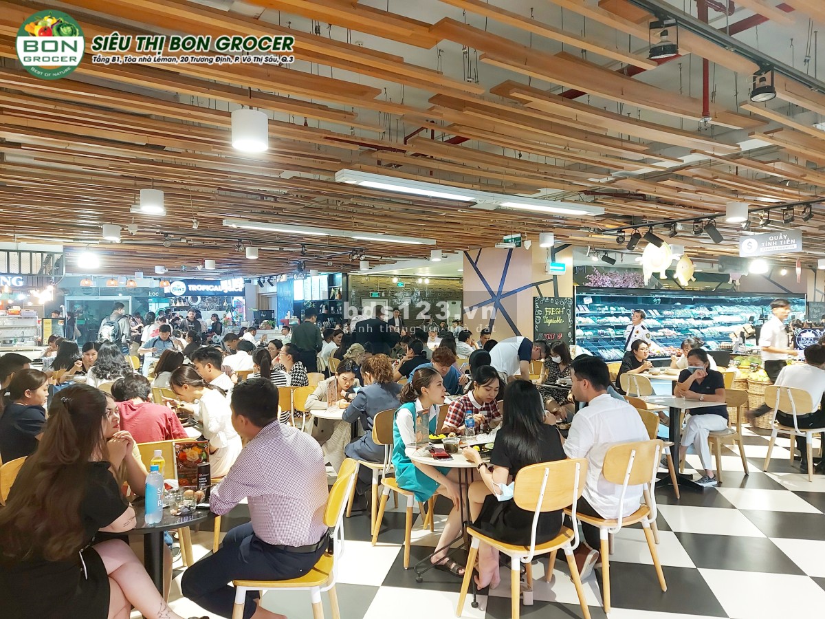 Cho thuê quầy ẩm thực khu foodcourt tại siêu thị Bon Grocer - Vị trí trung tâm quận 3
