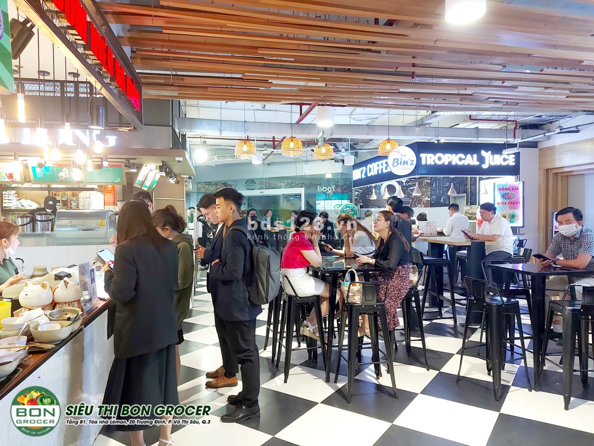 Cho thuê quầy ẩm thực khu foodcourt tại siêu thị Bon Grocer - Vị trí trung tâm quận 3