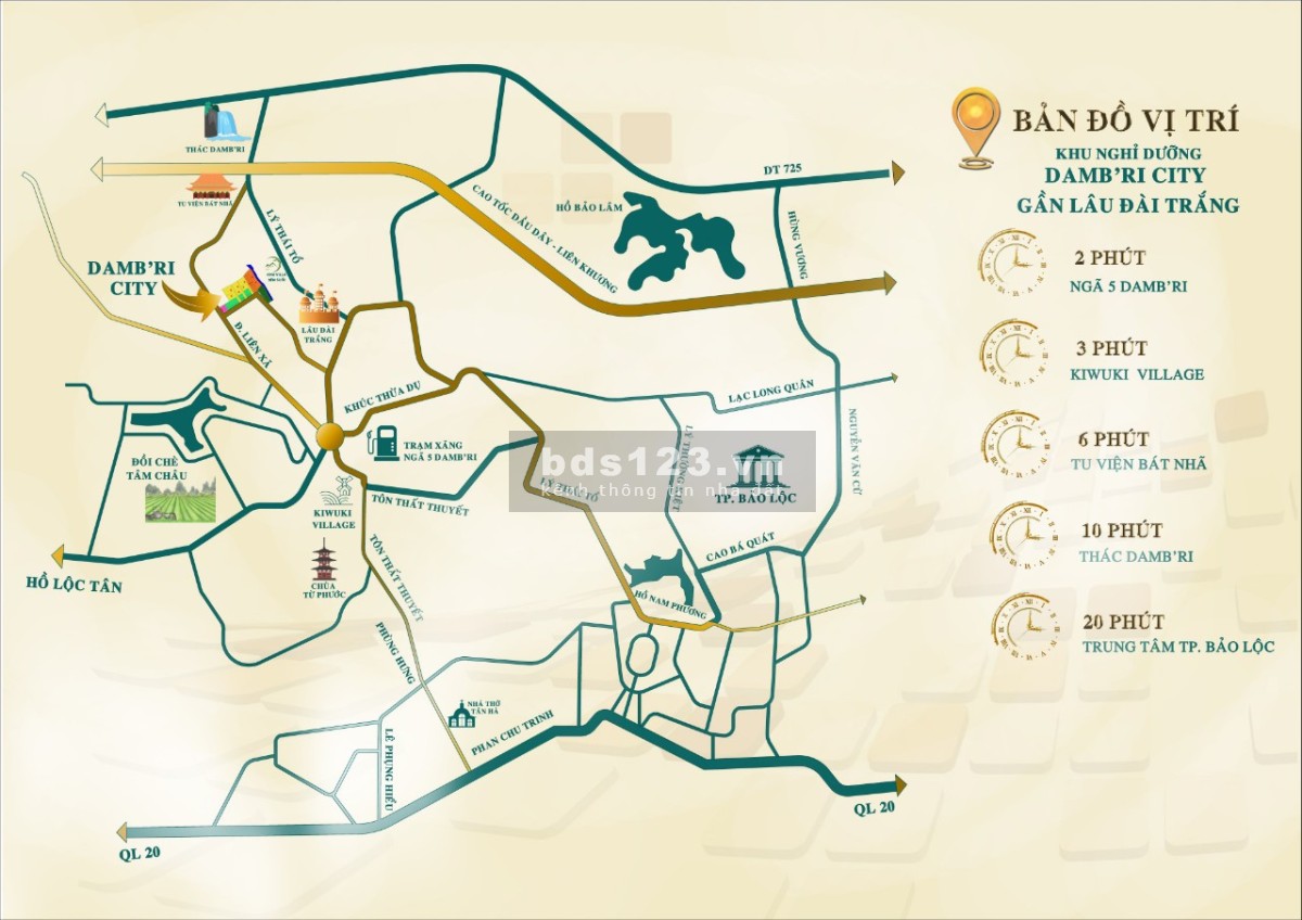 Bán đất tặng nhà khu nghỉ dưỡng Dambri City – TP Bảo Lộc ,đang vận hành cho thuê 800- 1.2 tr/đêm