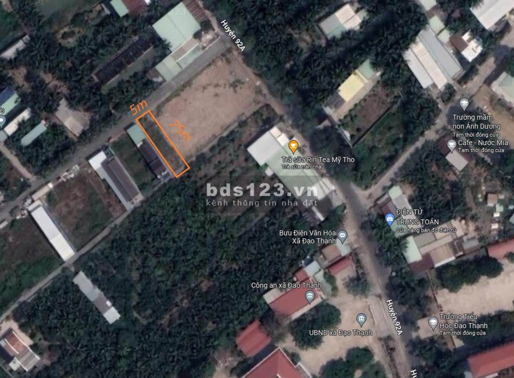 Bán đất gần Ủy ban xã Đạo Thạnh, đã check quy hoạch, 5x25 thổ cư 125m2