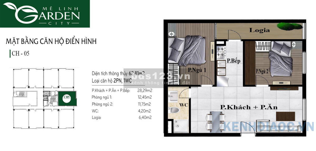 Bán căn hộ ở Hà Nội giá chỉ 15 triệu/m², Khu đô thị Kim Hoa Mê Linh Garden City