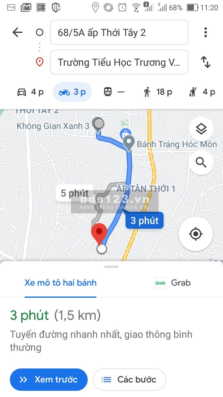 Cho thuê nhà nguyên căn rộng 156m2 ngay mặt tiền đường nhựa 10m Tân Hiệp 31-Hóc Môn