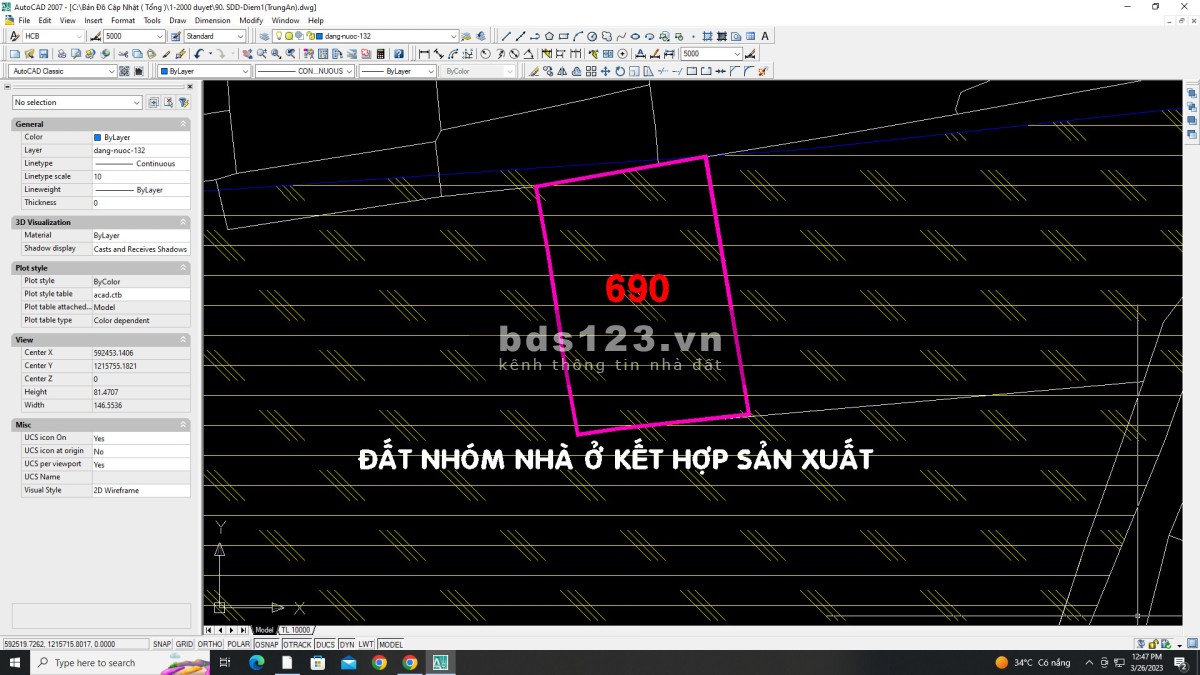 Bán Đất xã Trung An , Củ Chi DT 25m × 39m = 990m2 ( Có 150m TC )