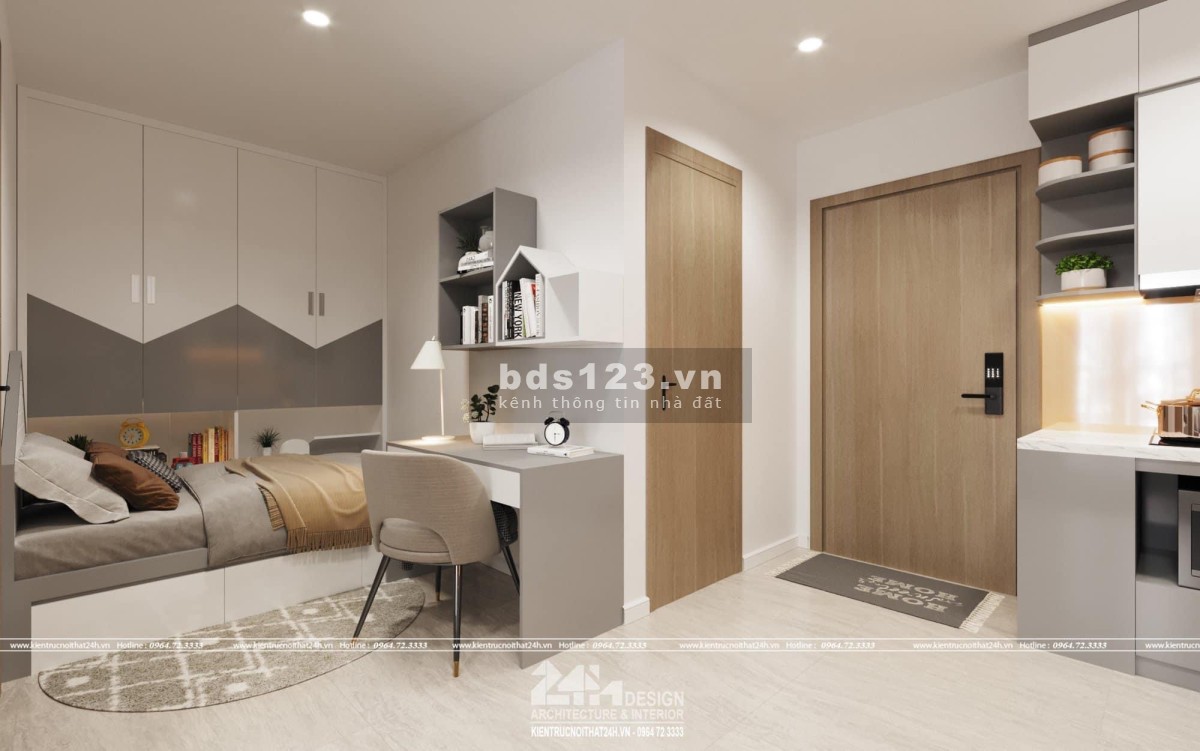 Bán căn 1n + 1vs, 47m, full nội thất, view đẹp, giá 1,28 tỷ tại Vinhomes Ocean Park. 0974878742