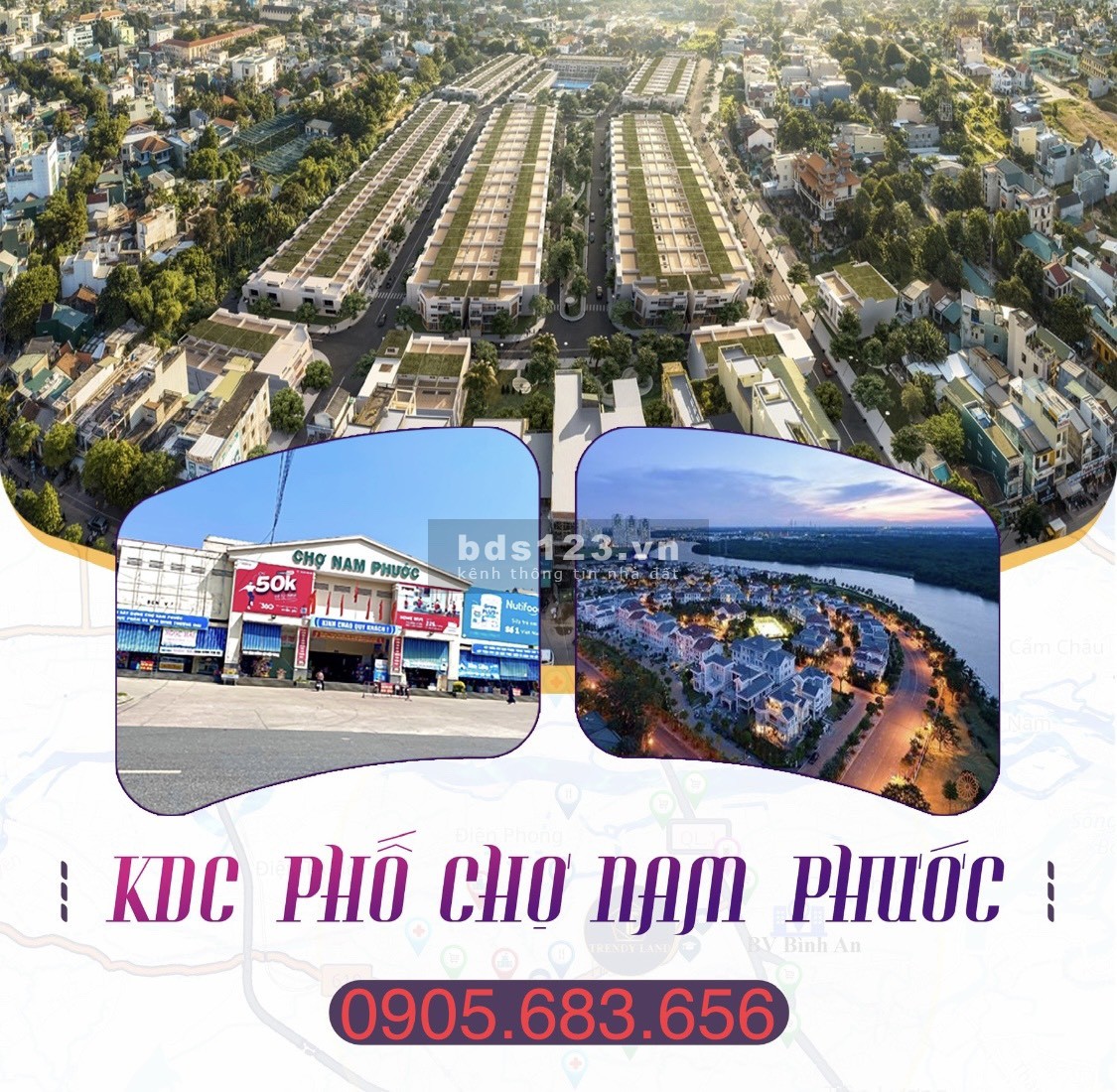 Bán Đất 2 mặt tiền sát quốc lộ 1A đất đô thị. CK 7%.…