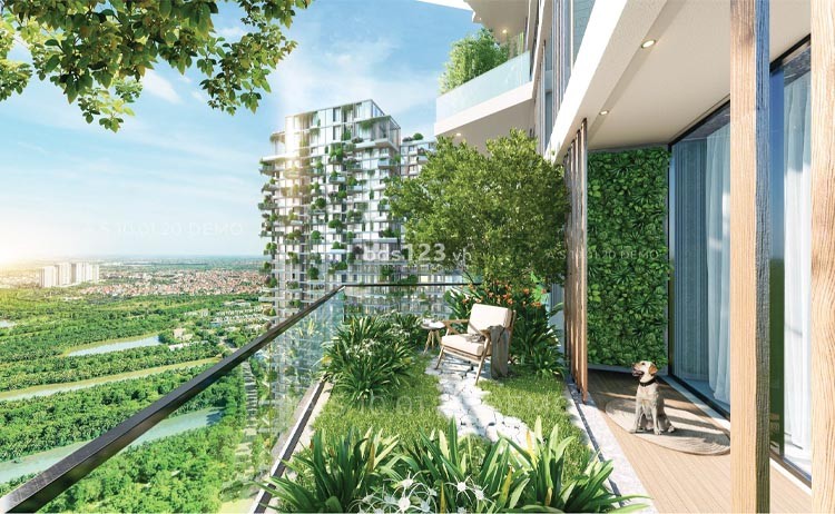 Thiết kế nhà chung cư Ecopark có kết hợp mảng xanh thiên nhiên