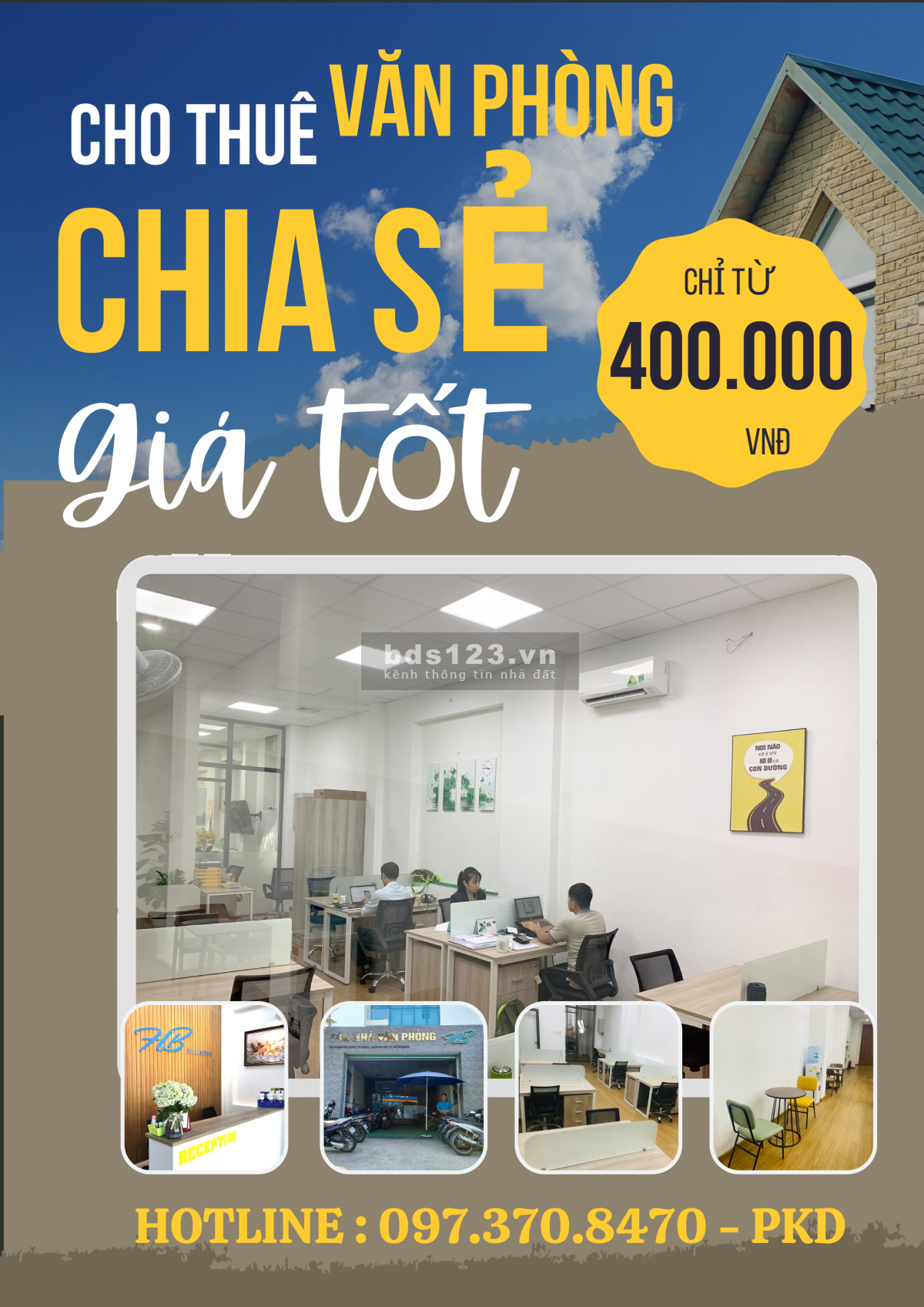 Cho thuê văn phòng chia sẻ - Vượt bão thành công - Hiện đại đẳng cấp, chỉ 14k/ngày