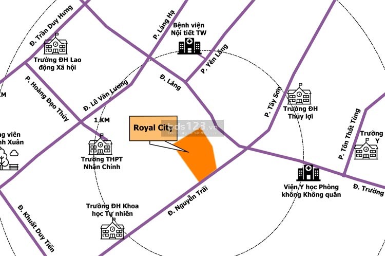 Thừa hưởng chuỗi tiện ích nội khu đa dạng khi mua căn hộ Royal City