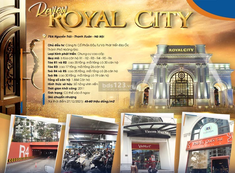 Thiết kế chung cư Royal City kết hợp không gian xanh