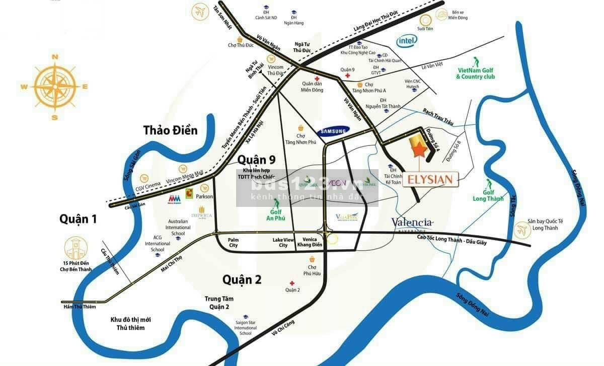 Mở bán đợt 1 căn hộ Elysian Quận 9 - TP. Thủ Đức, chỉ 5% ký HĐMB