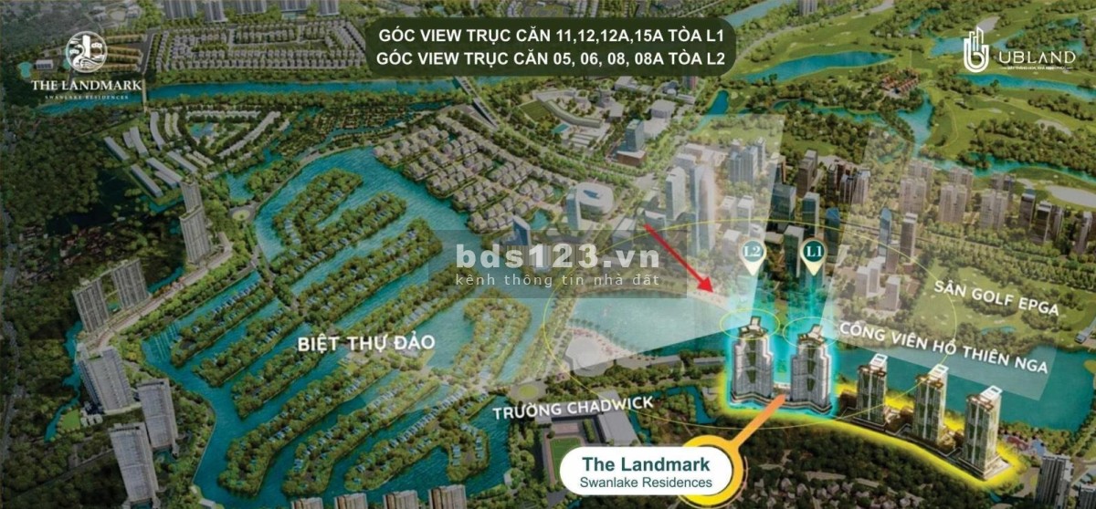 Bán chung cư Swan Lake Onsen tòa L1, giá nhỉnh 3.8 tỷ, 60m2. LH: 097.379.2020
