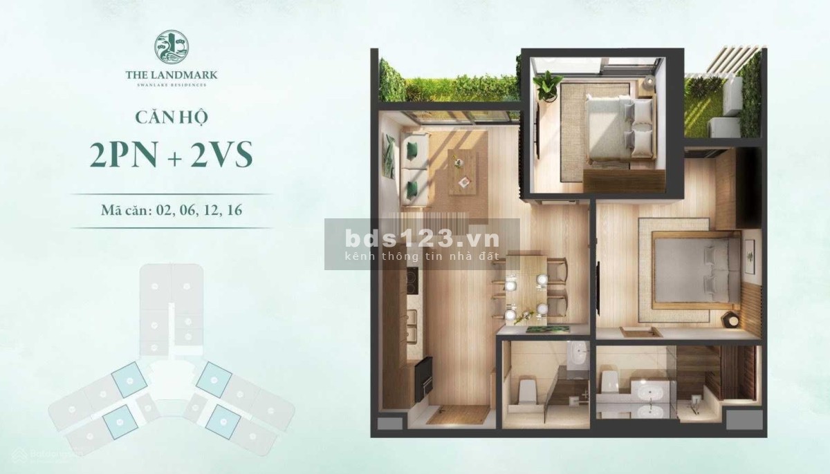 Bán chung cư Swan Lake Onsen tòa L1, giá nhỉnh 3.8 tỷ, 60m2. LH: 097.379.2020