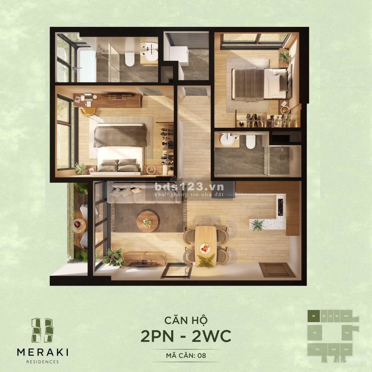 Bán căn hộ Meraki Residences Ecopark 2PN, 71m2 ưu đãi đặc biệt CK 3 - 18%