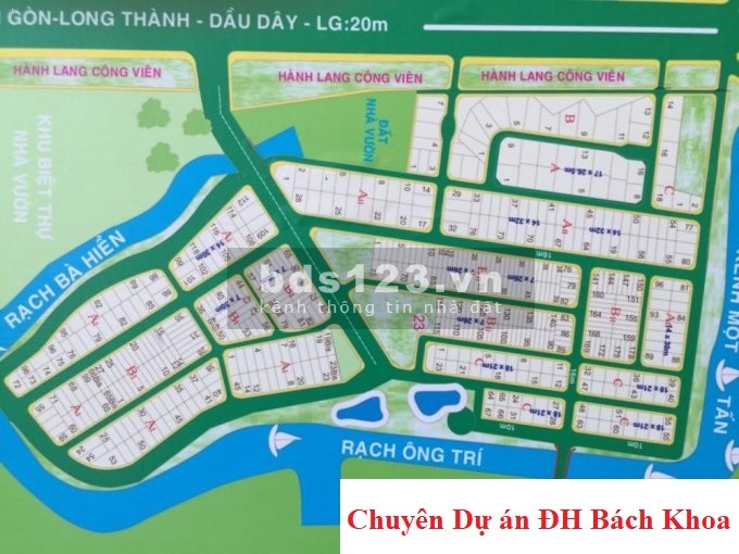 Cần bán đất dự án Khu dân cư Đại học Bách khoa, trục chính 16m, Diện tích 210m², Giá 61.5 Triệu/m²