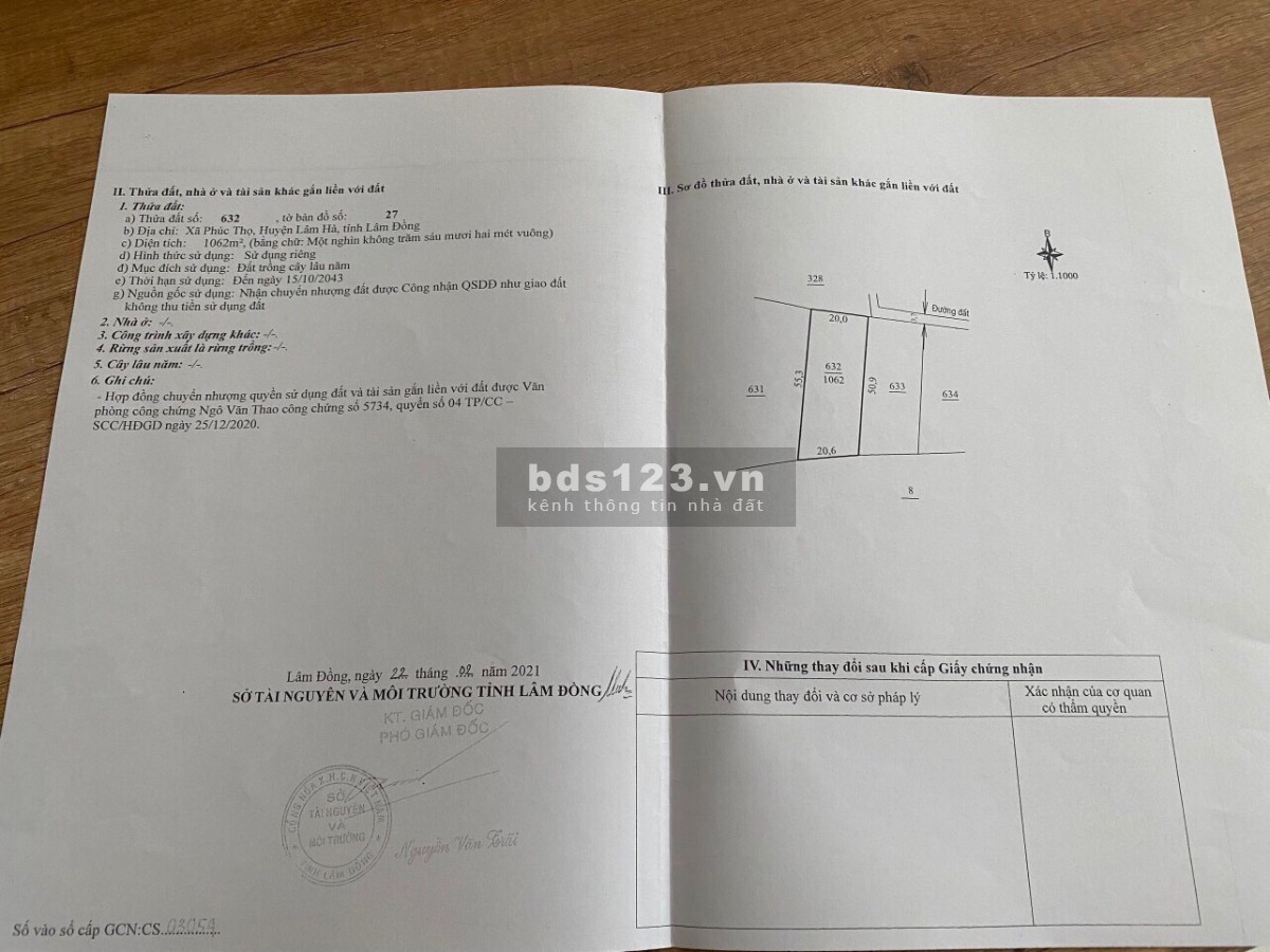 Bán gấp 1000m2 đất phúc thọ - lâm hà, chỉ 1,8tr/m2 sổ riêng. mua bán ngay.