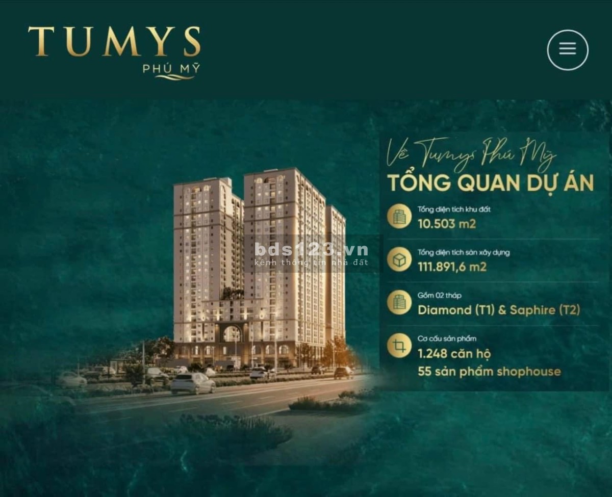 Bán căn hộ dự án Tumys Homes Phú Mỹ - Bà Rịa Vũng Tàu