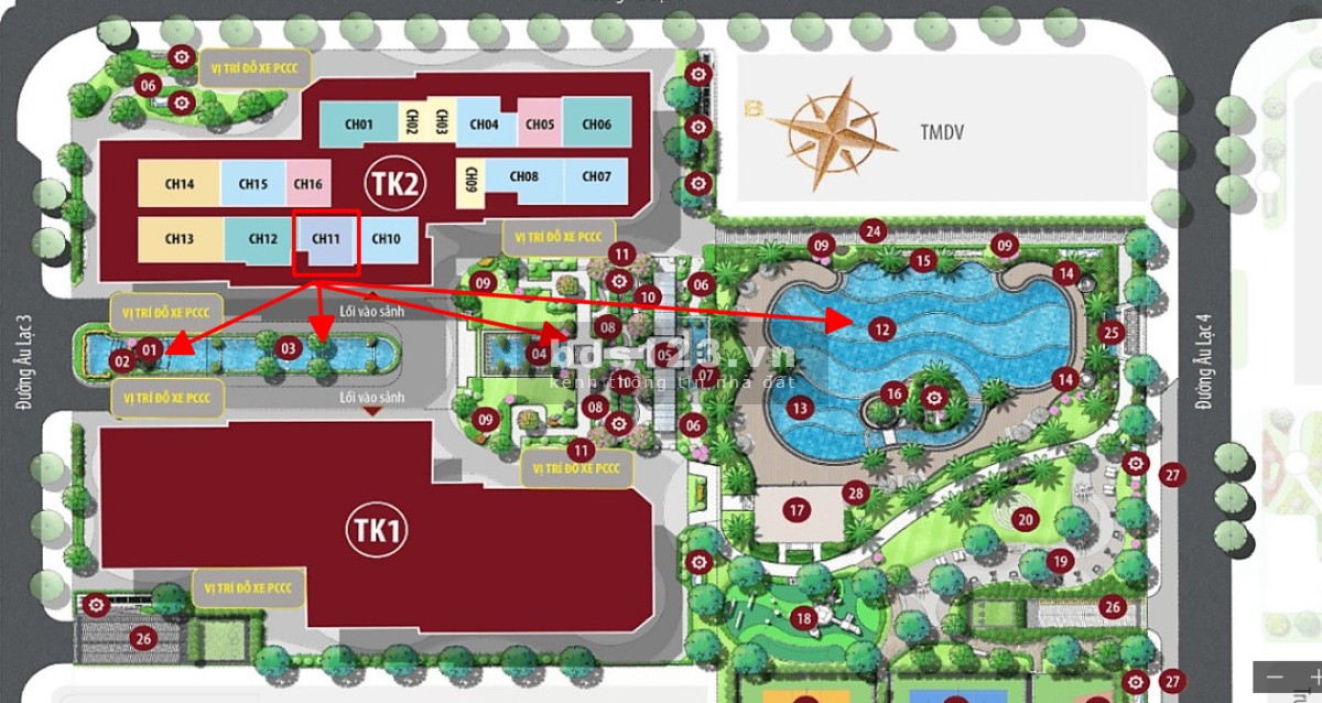 Bán căn hộ 1PN+1 54m tòa TK2 đại đô thị Vinhomes Smart City giá 2.5 Tỷ