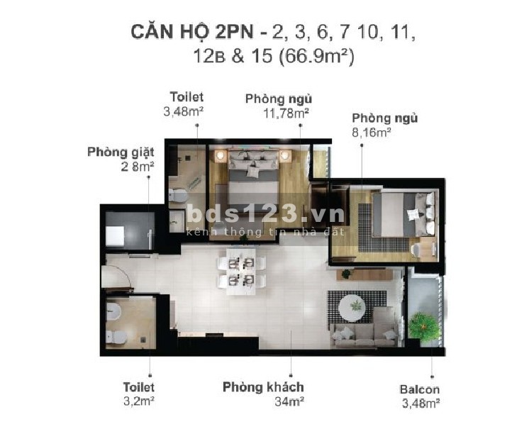 Bán nhà mới gấp căn 2PN đã có sổ, Block A dự án Eco Xuân, giảm giá 300tr