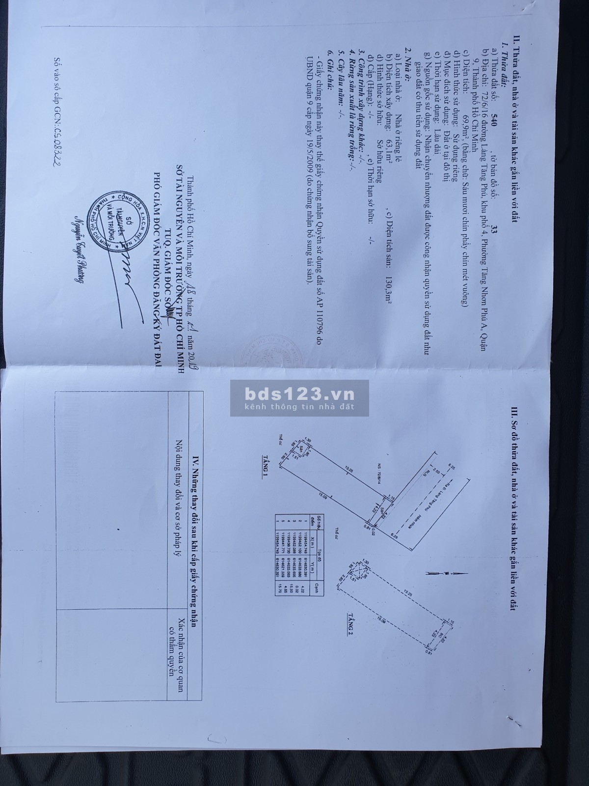 Cần bán nhà hẻm đường Lê Văn Việt, Tăng Nhơn Phú a quận 9