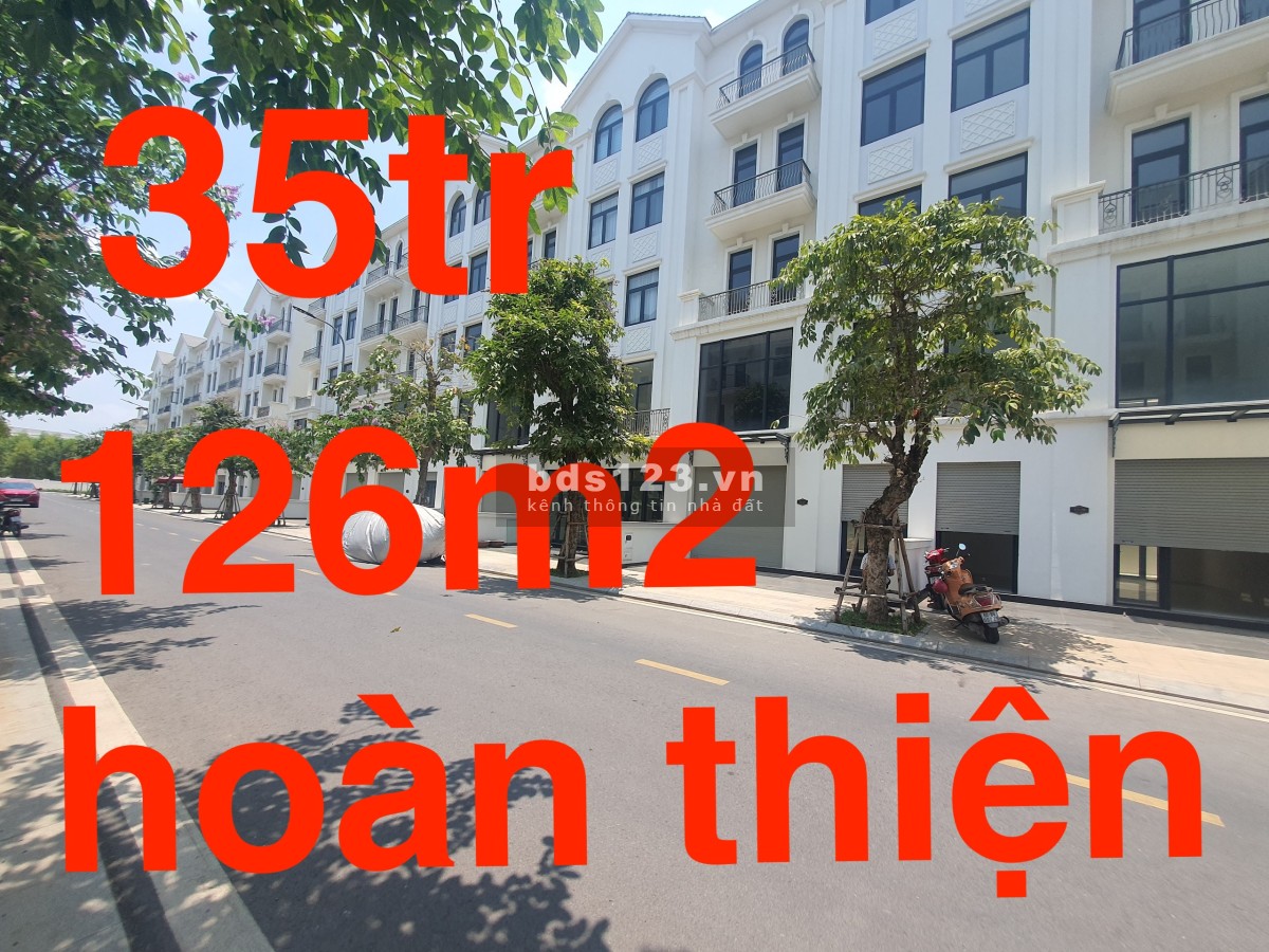 Liền kề nguyên căn 126m2 1 trệt hoàn thiện gần công viên, Vincom và trường học liên cấp Vinschool