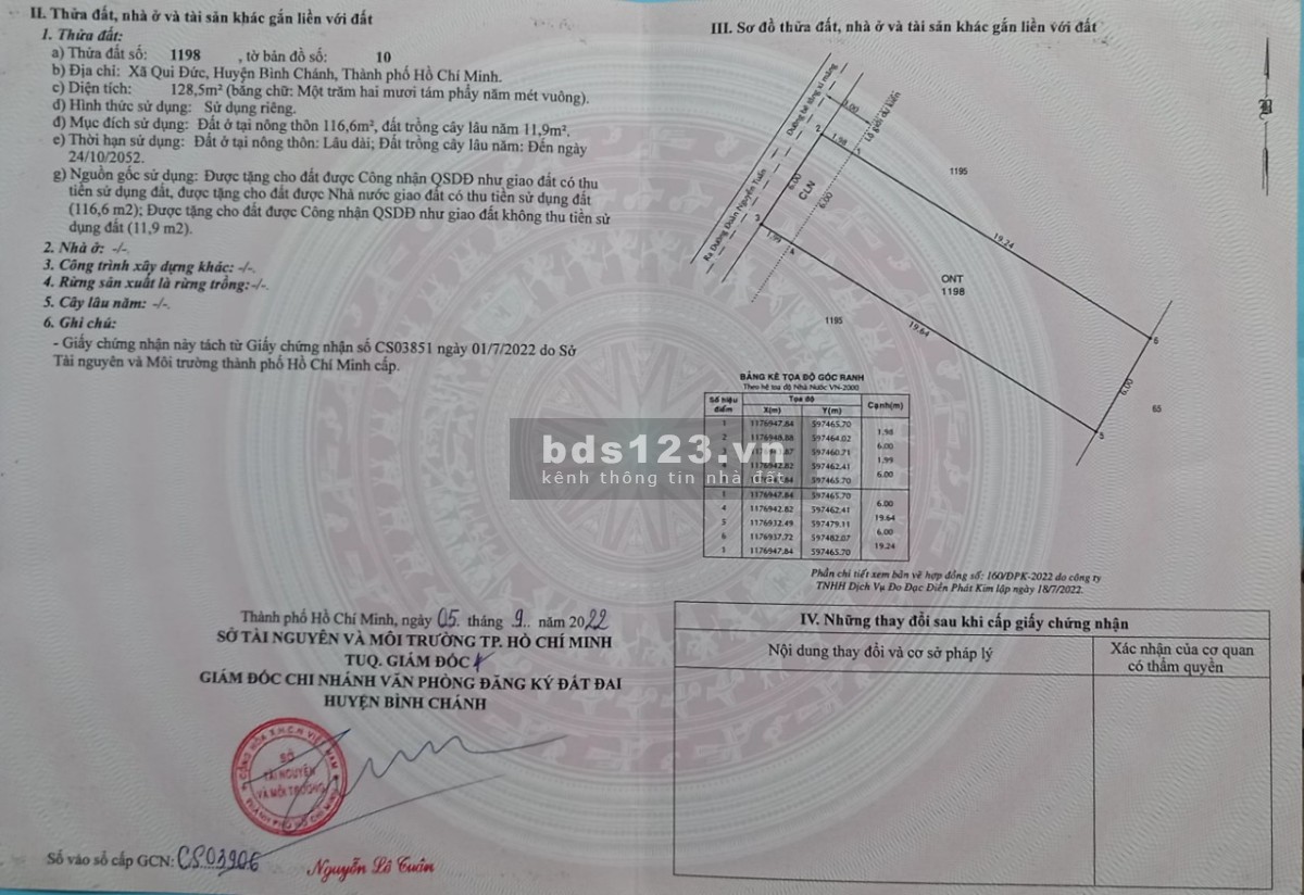 Bán đất ngộp 2 lô liền kề sổ sẵn 6x22 thổ cư ở Qui Đức - Bình Chánh, mua bán ngay.