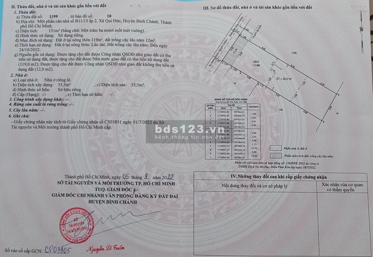 Bán đất ngộp 2 lô liền kề sổ sẵn 6x22 thổ cư ở Qui Đức - Bình Chánh, mua bán ngay.