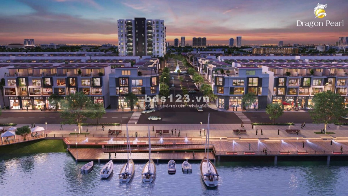 Cần bán đất dự án 240M2 mặt tiền view sông - Dragon Pearl Đức Hòa, SHR, tiện kinh doanh buôn bán
