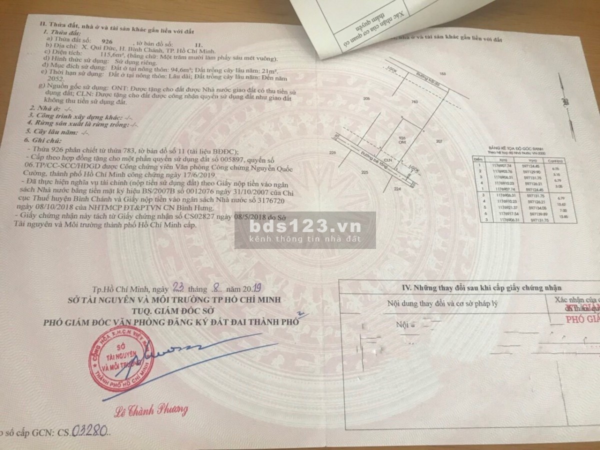 Bán gấp 2 lô đất Qui Đức - Bình Chánh sổ sẵn 7x17m thổ cư 100%, mua bán ngay.