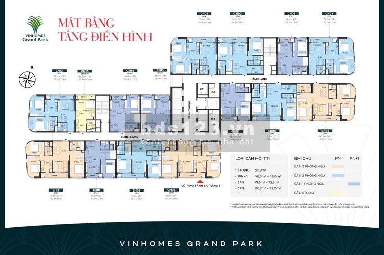 Bán căn hộ chính chủ phân khu Beverly dự án Vinhomes Grand Park giá chỉ 2,4 tỷ