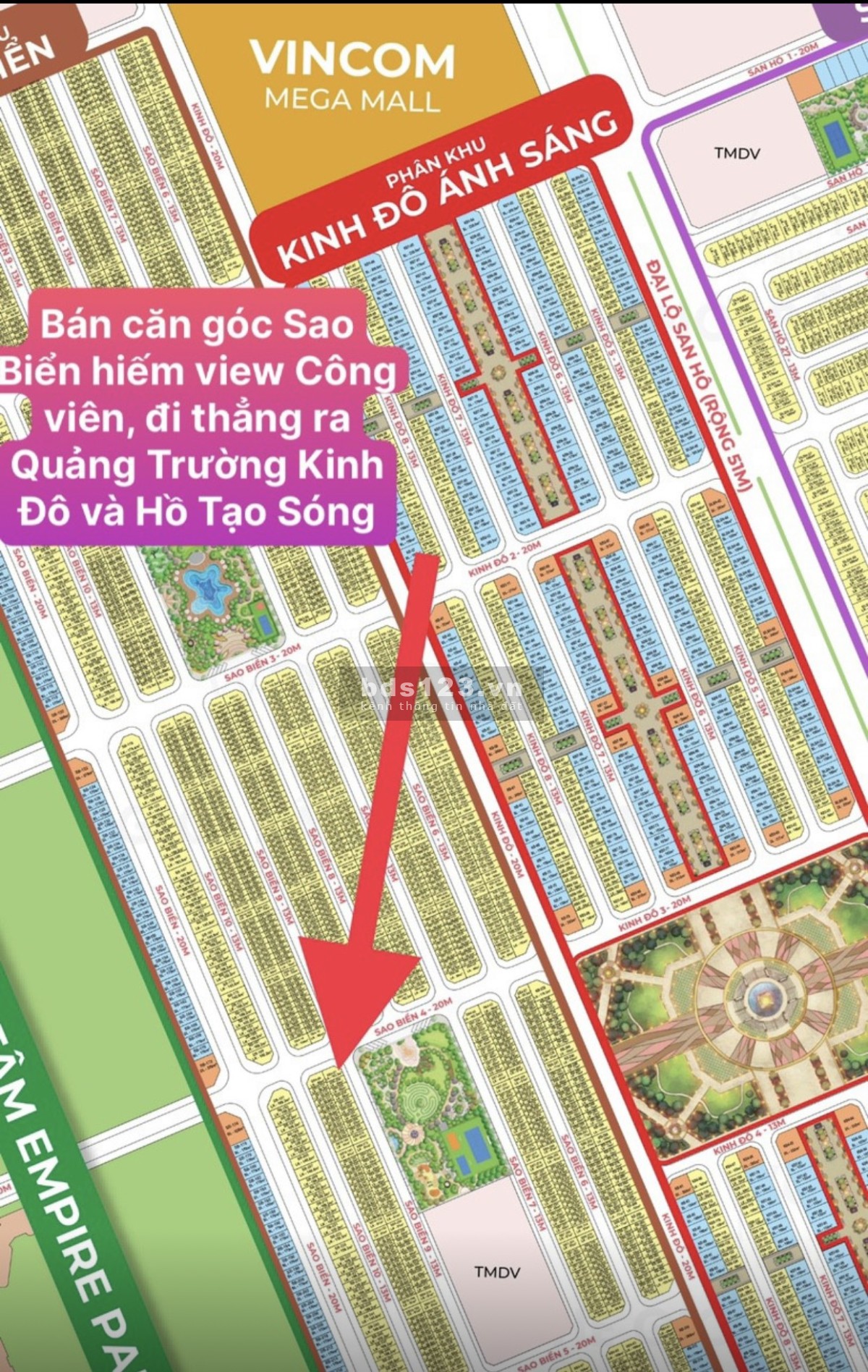 Em bán biết thự căn góc Sao Biển ký mới chủ đầu tư view trực diện công viên