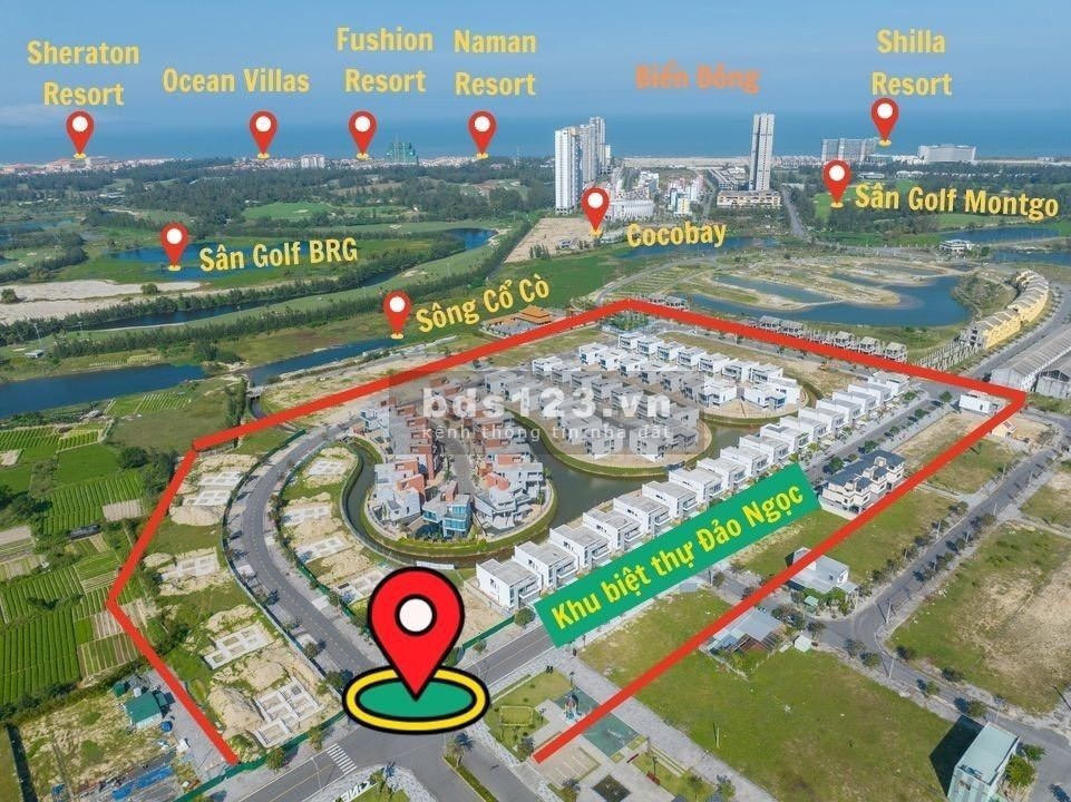 Bán nhanh biệt thự 427m2 3PN có hồ bơi cạnh Ocean Villas View kênh 2 mặt tiền 12tỷ