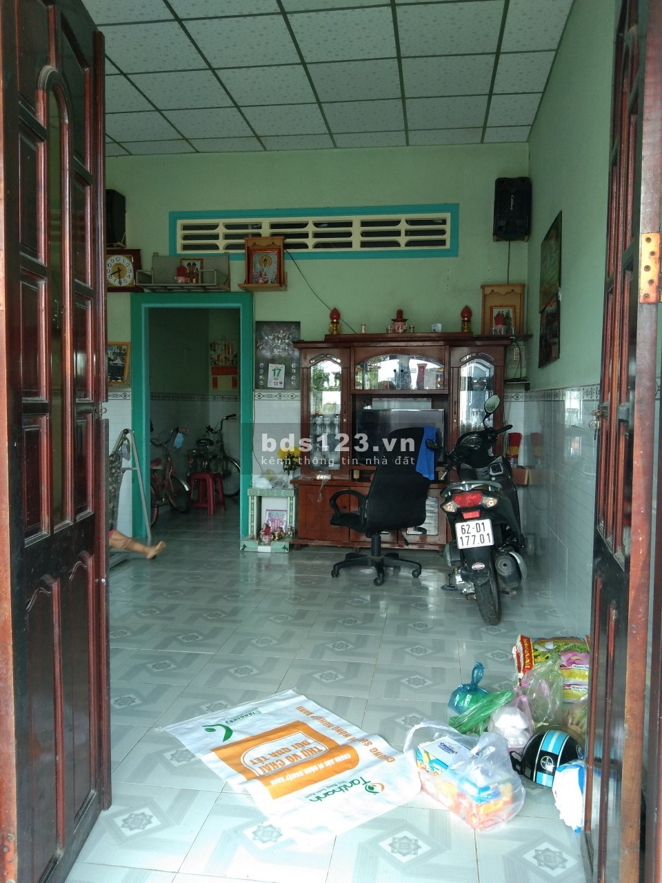Khu phố Bàu Sậy.Trương Định,TT Vĩnh Hưng, Nhà MẶT TIỀN KINH…
