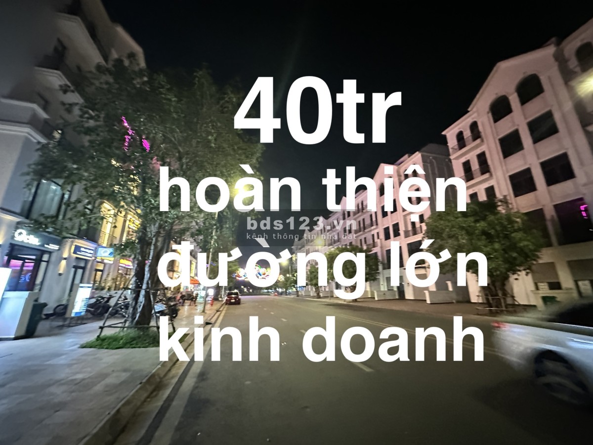 Cho thuê mặt bằng nhà phố hoàn thiện 162m2, trục đường chính của vinhomes phù hợp kinh doanh