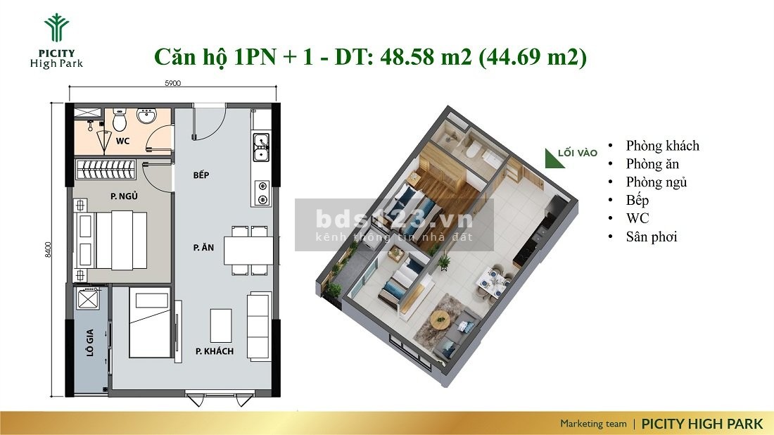 Bán căn hộ 2PN, chiết khấu 21%, tặng 2 chỉ vàng, ân hạn gốc lãi 18 tháng, lh 0938103610