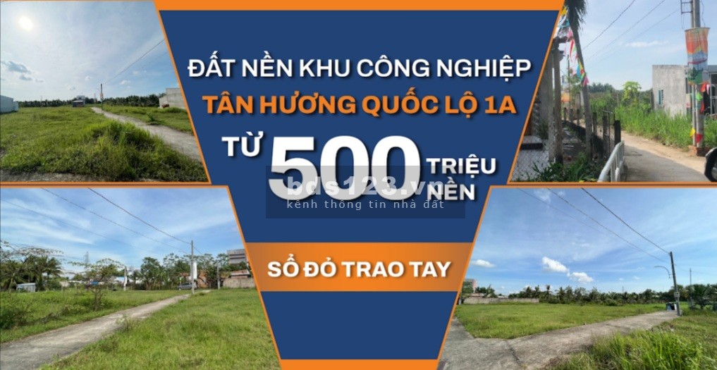Bán đất nền dự án KDC Tân Hương (full thổ cư) sở hữu ngay sổ hồng trao tay