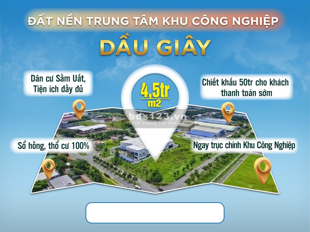 Đất nền đất huyện Thống Nhất Đồng Nai, với 630tr sở hữu ngay 130m2 thổ cư