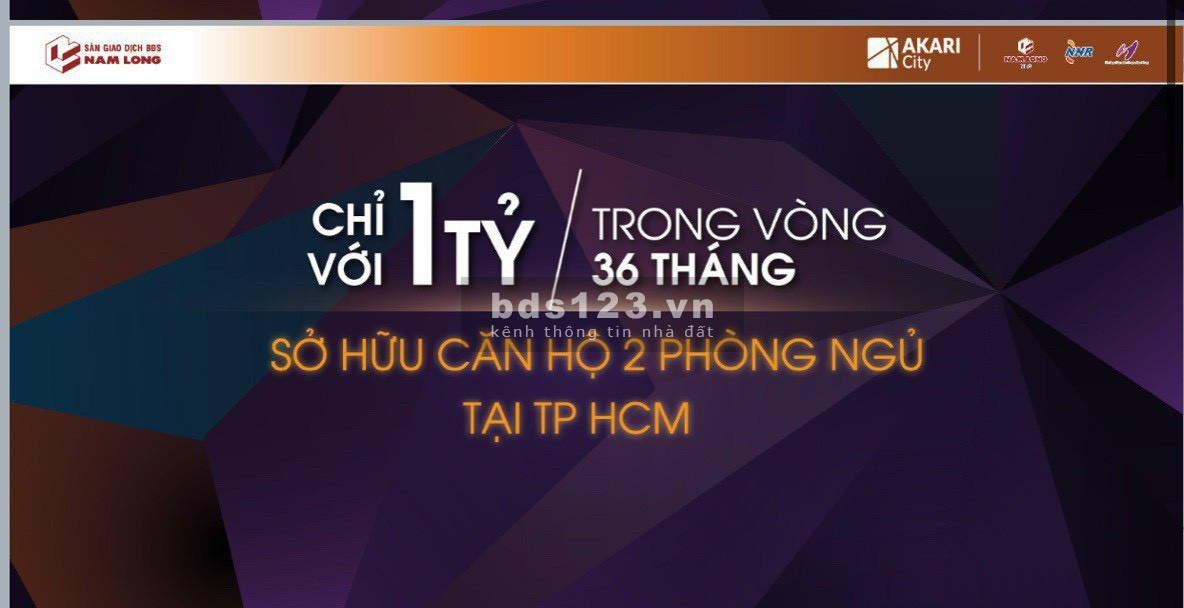 Bán căn hộ cao cấp chuẩn Nhật – Akari Bình Tân với giá chỉ 1 tỷ đồng.
