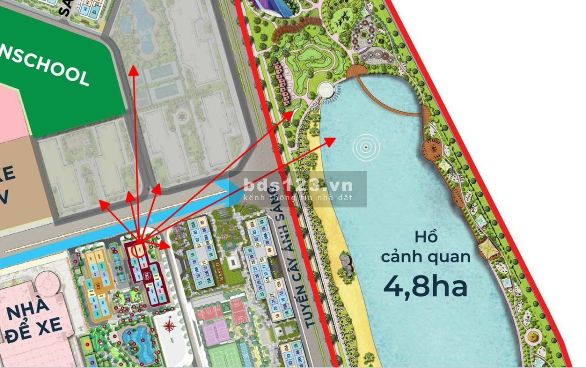 Bán nhanh căn hộ 3pn 87m tòa TK2 view biển hồ Vinhomes Smart City giá nhô 4 tỷ