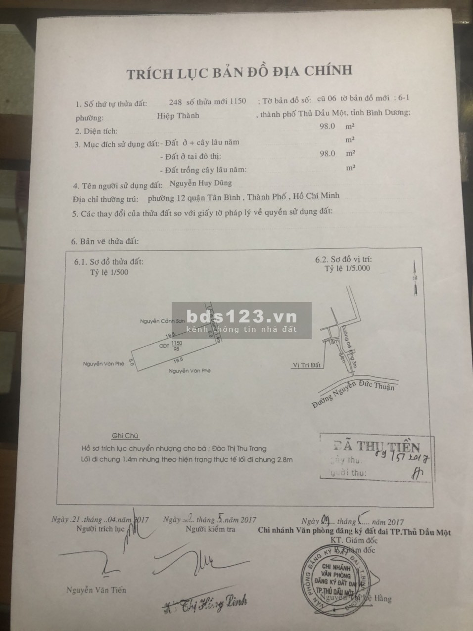 Chính chủ bán nhà 100m2 full thổ cư, hẻm oto 7 chỗ