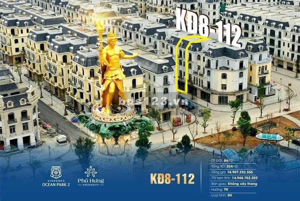 Quỹ shophouse mặt phố đi bộ, quảng trường đẹp, trung tâm nhất Vinhomes Ocean Park2 giá từ 13.9 tỷ