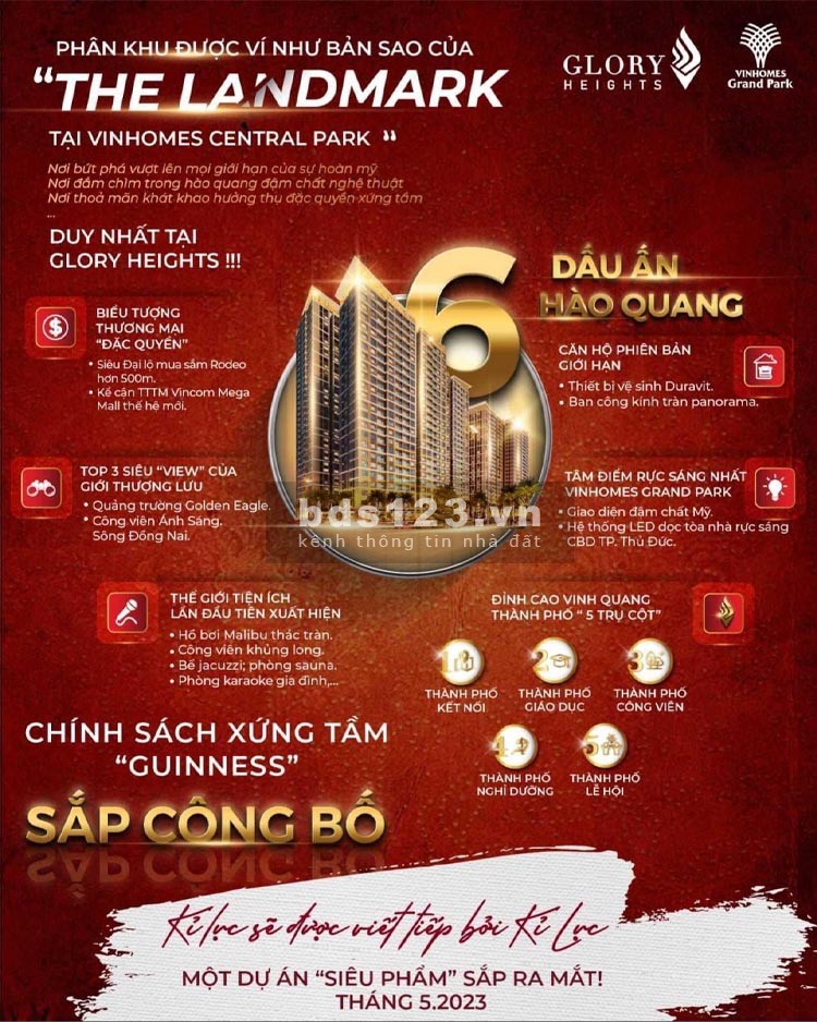 Bán căn hộ Glory Heights thuộc dự án Vinhomes Grand Park, vị trí đẹp, giá ưu đãi