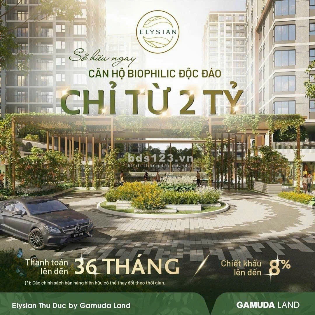 Sở hữu căn hộ tại TP Thủ Đức 1 năm thanh toán 1 lần!