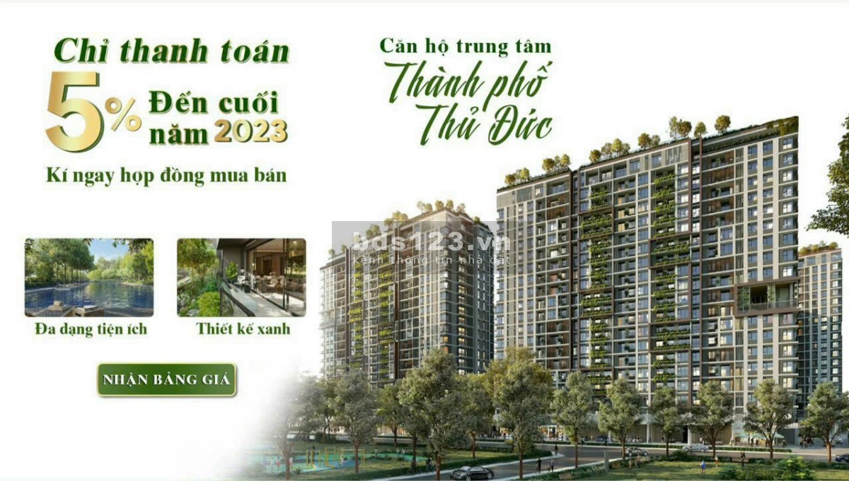 Sở hữu căn hộ tại TP Thủ Đức 1 năm thanh toán 1 lần!